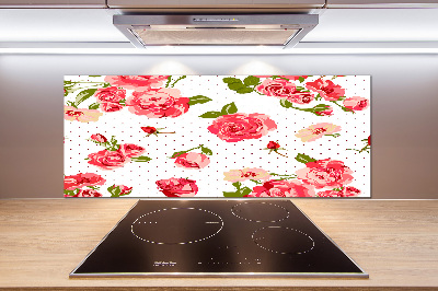 Cooker splashback Roses