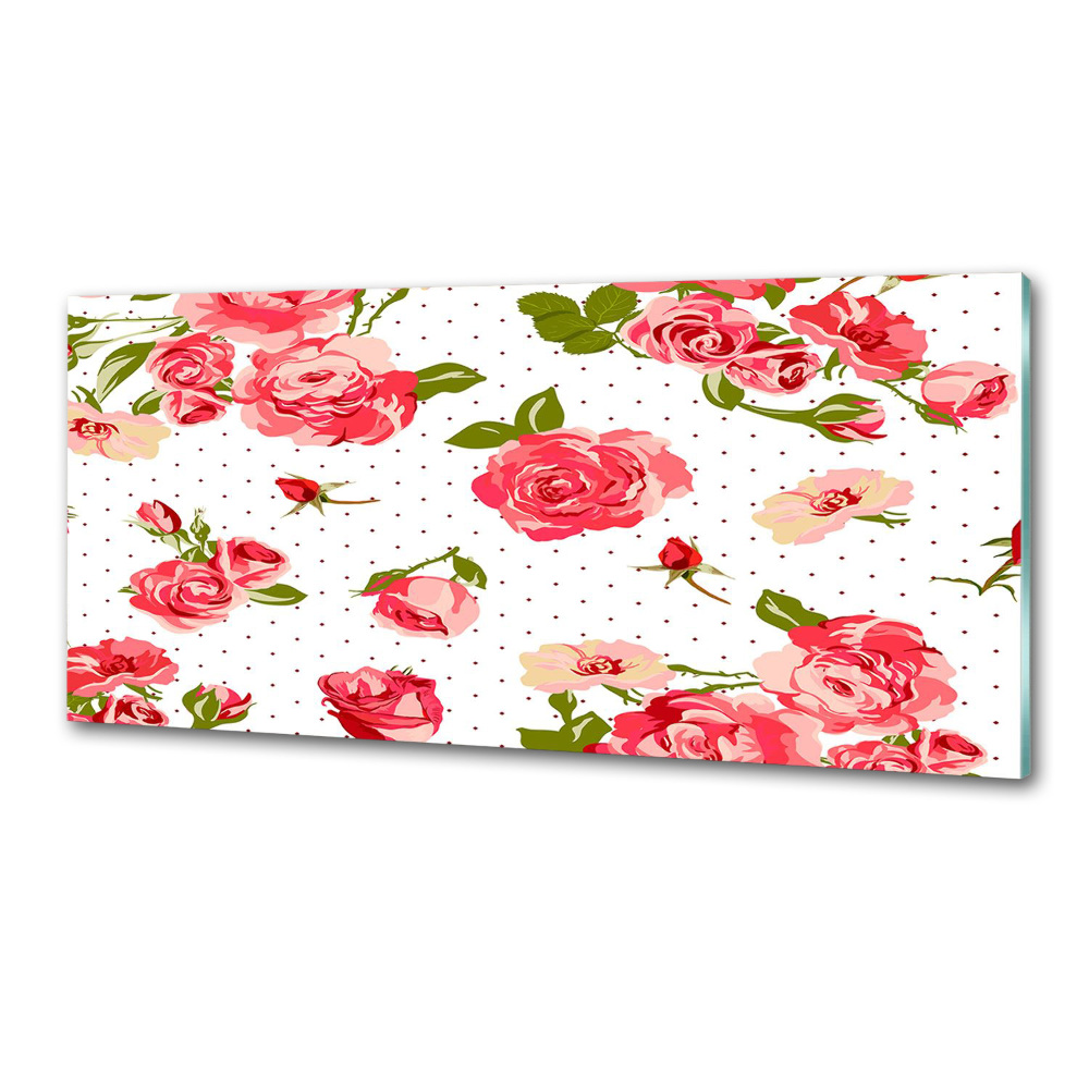 Cooker splashback Roses