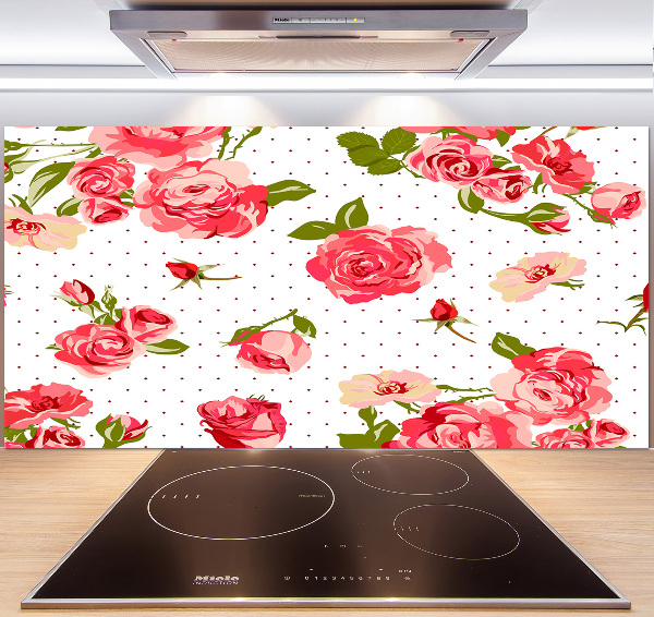 Cooker splashback Roses