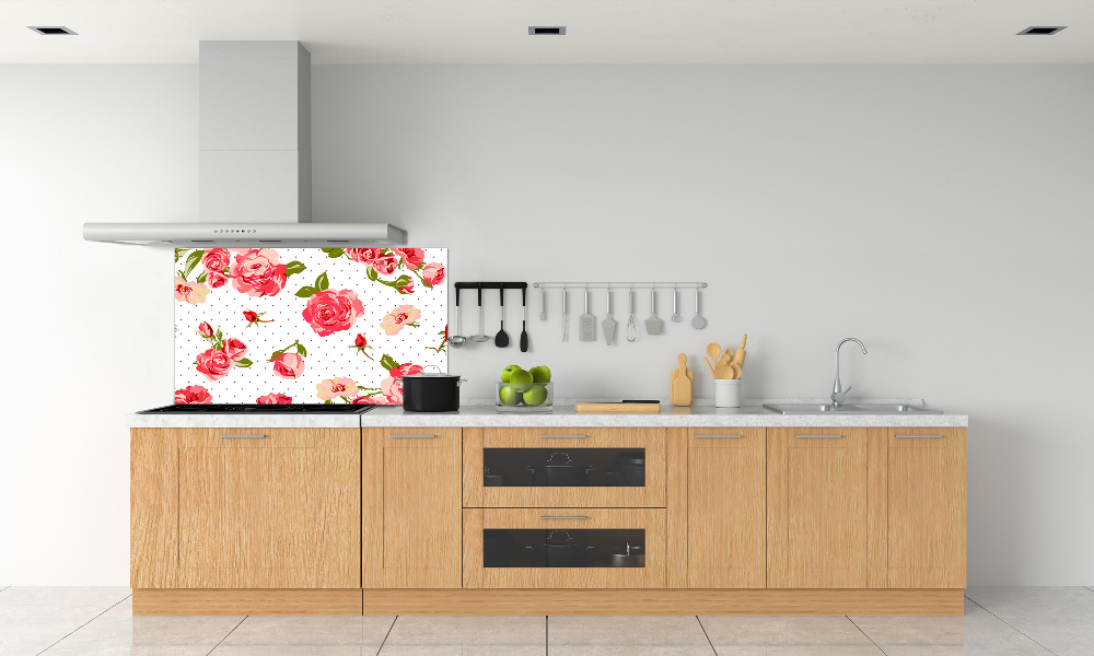 Cooker splashback Roses