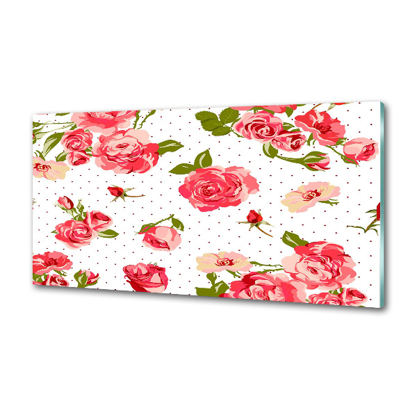 Cooker splashback Roses