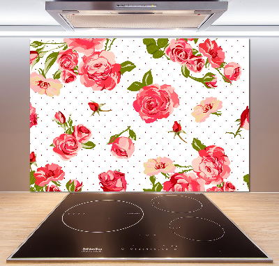 Cooker splashback Roses