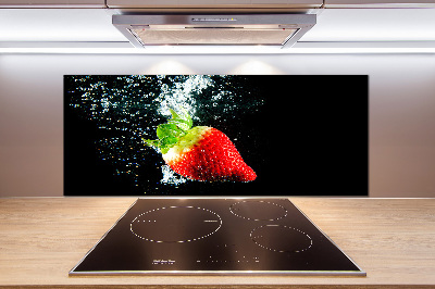 Kitchen splashback Strawberry underwater