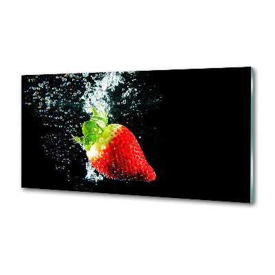 Kitchen splashback Strawberry underwater