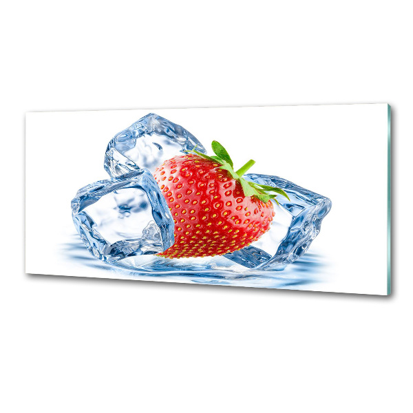 Kitchen splashback Strawberry with ice