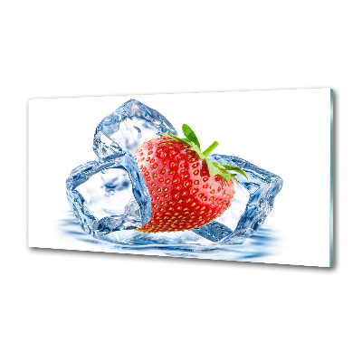 Kitchen splashback Strawberry with ice