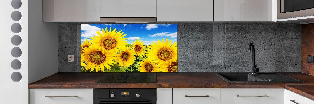 Kitchen splashback Sunflowers