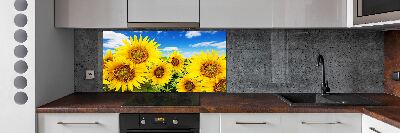 Kitchen splashback Sunflowers