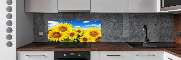 Kitchen splashback Sunflowers