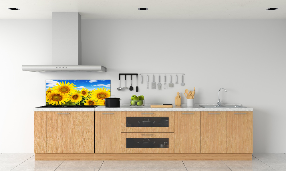 Kitchen splashback Sunflowers