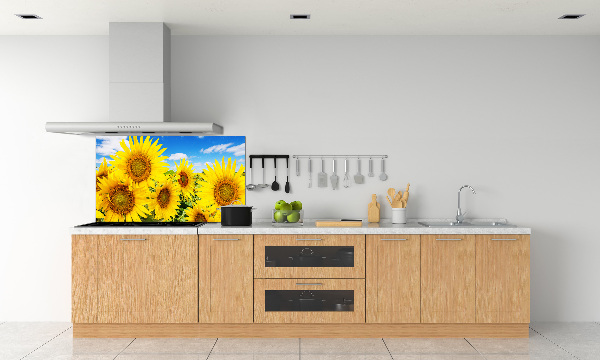 Kitchen splashback Sunflowers