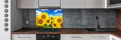 Kitchen splashback Sunflowers