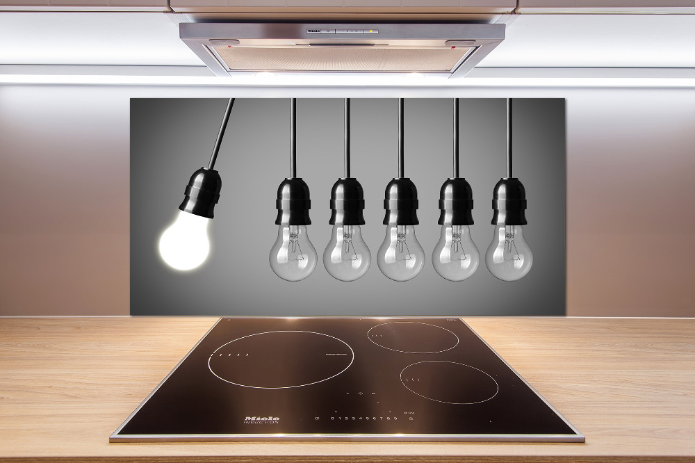 Kitchen splashback Six bulbs