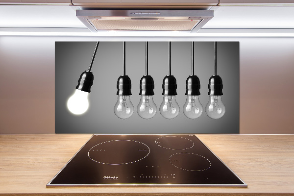 Kitchen splashback Six bulbs