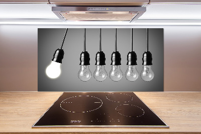 Kitchen splashback Six bulbs