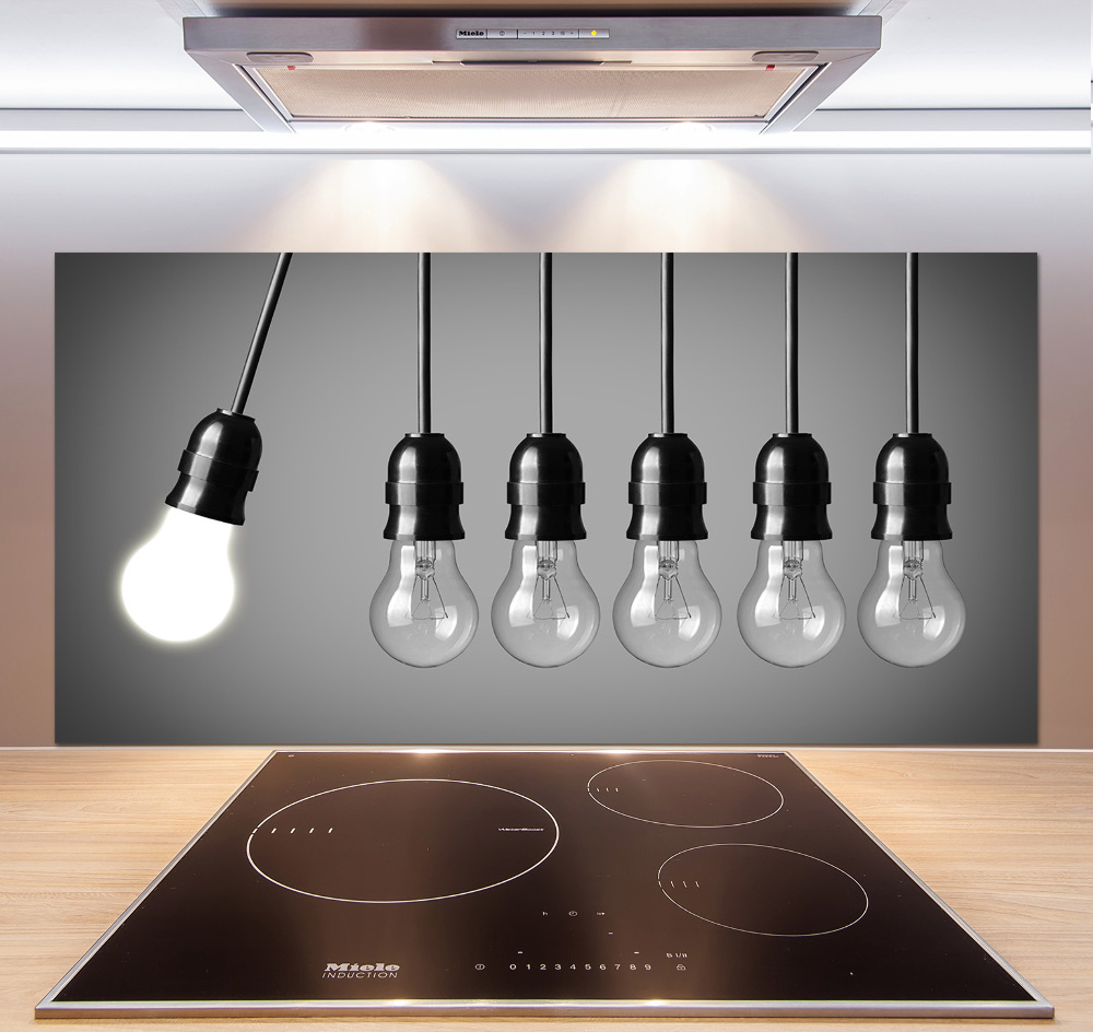 Kitchen splashback Six bulbs