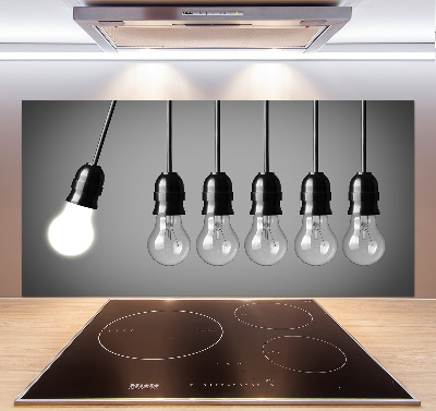 Kitchen splashback Six bulbs