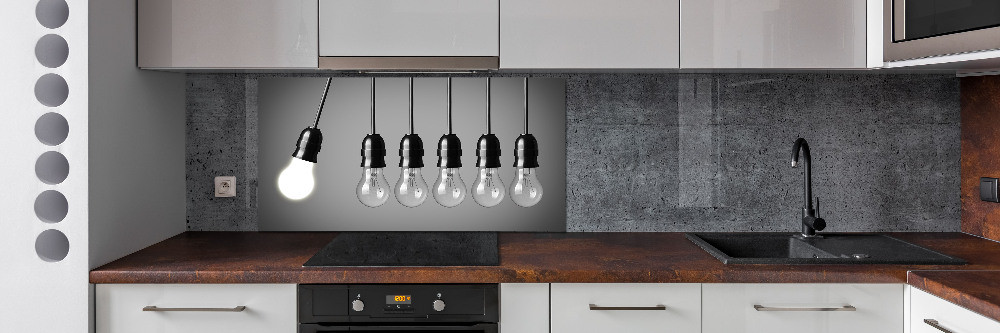 Kitchen splashback Six bulbs