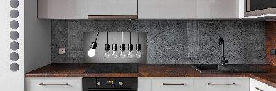 Kitchen splashback Six bulbs