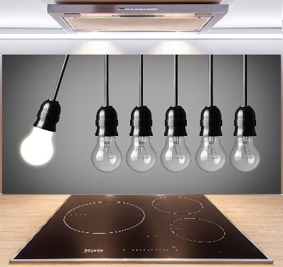 Kitchen splashback Six bulbs