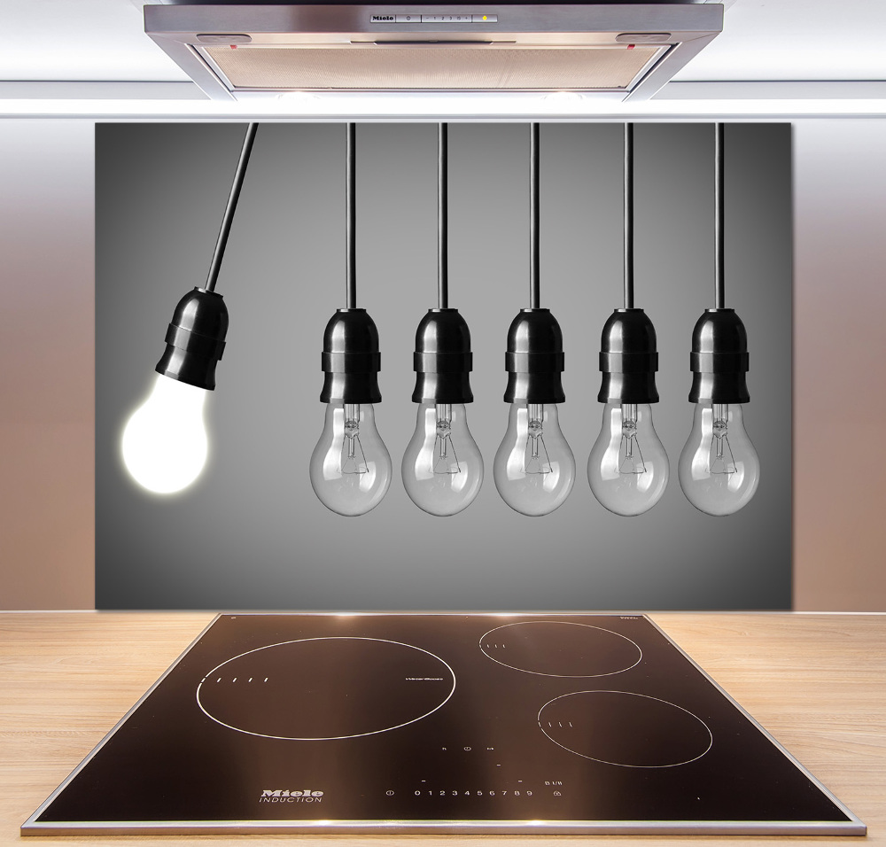 Kitchen splashback Six bulbs