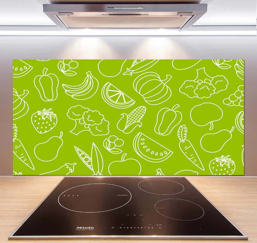 Cooker splashback Fruits and vegetables