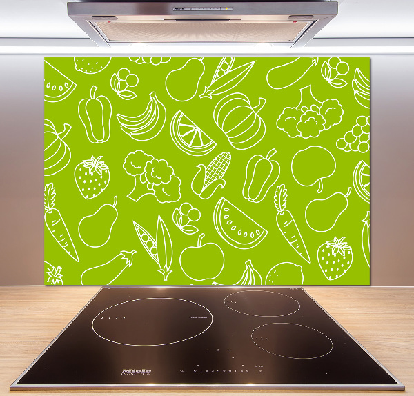 Cooker splashback Fruits and vegetables