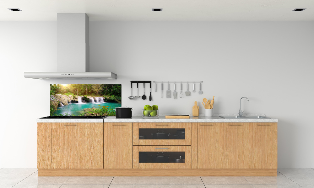 Cooker splashback Waterfall in the forest