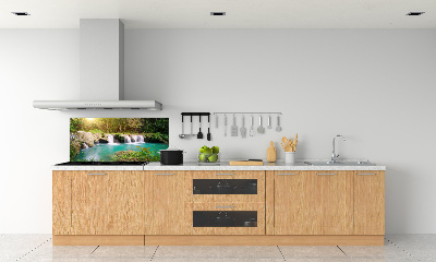 Cooker splashback Waterfall in the forest