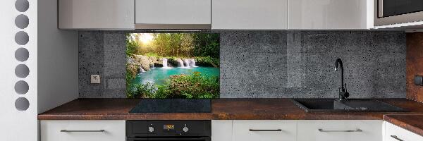 Cooker splashback Waterfall in the forest