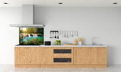 Cooker splashback Waterfall in the forest