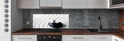 Kitchen splashback Zen stone and butterfly