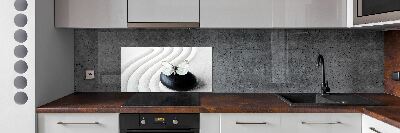 Kitchen splashback Zen stone and butterfly