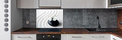 Kitchen splashback Zen stone and butterfly