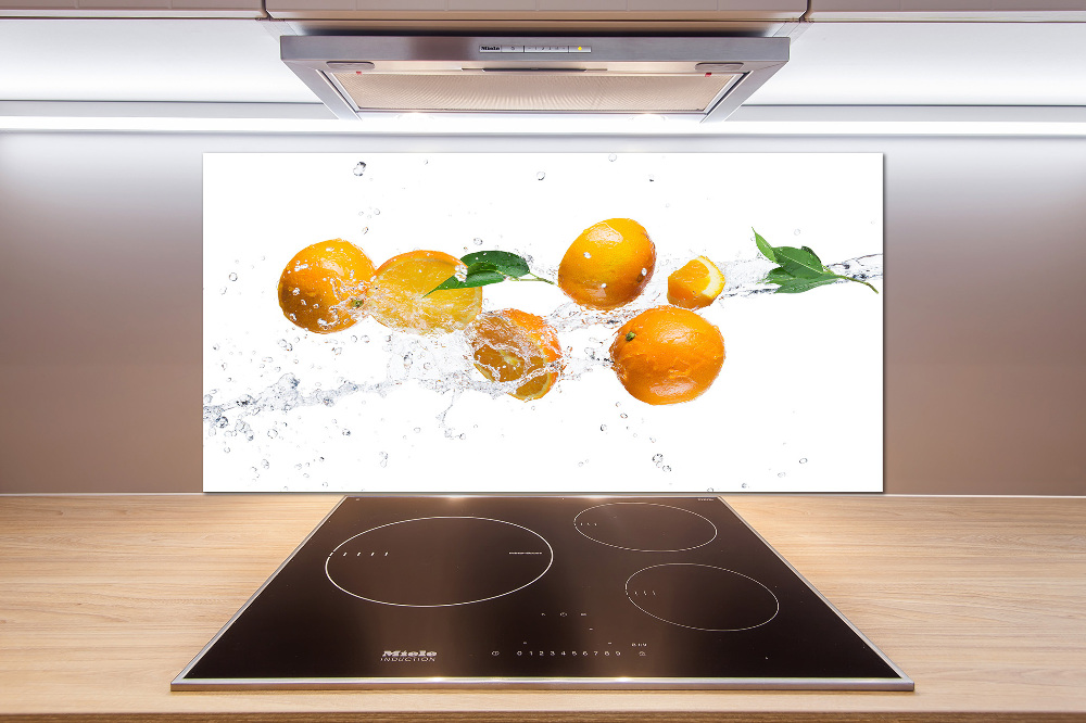 Kitchen splashback Oranges and water