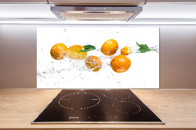 Kitchen splashback Oranges and water