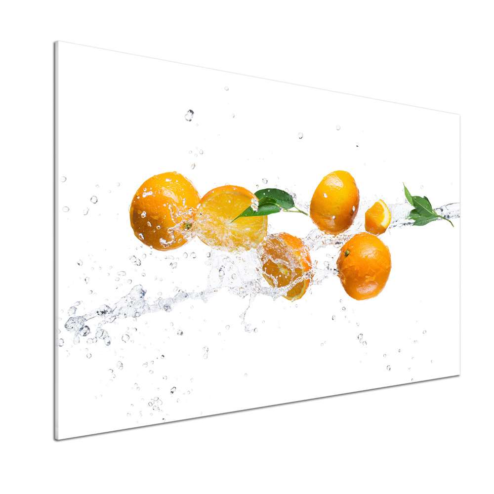 Kitchen splashback Oranges and water