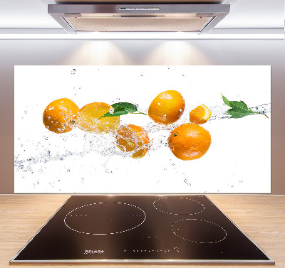 Kitchen splashback Oranges and water