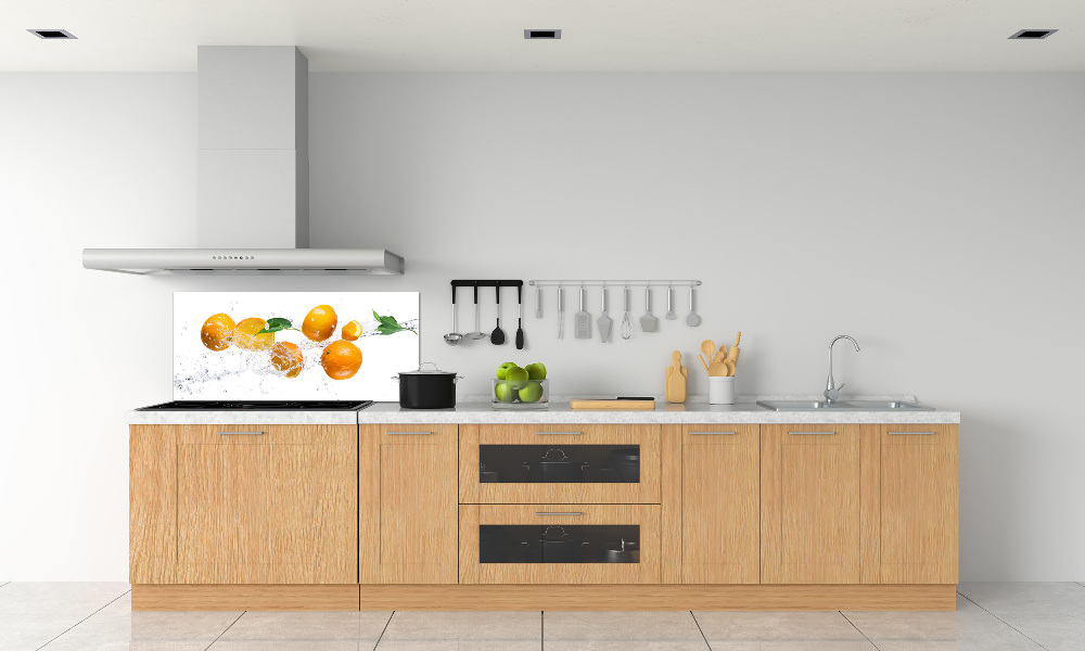 Kitchen splashback Oranges and water