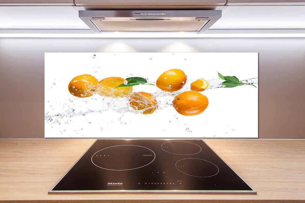 Kitchen splashback Oranges and water