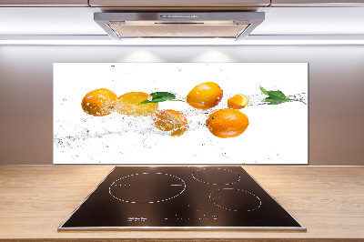 Kitchen splashback Oranges and water