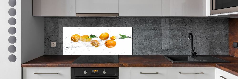 Kitchen splashback Oranges and water