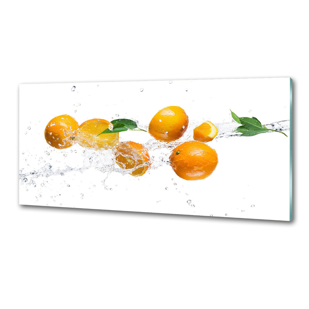 Kitchen splashback Oranges and water