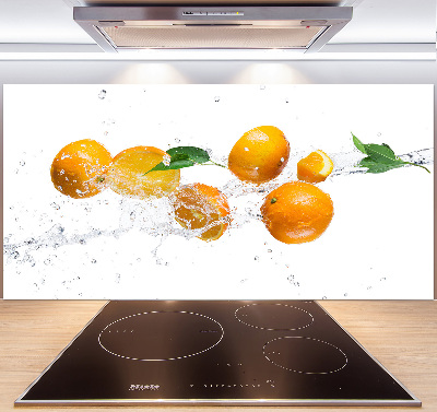 Kitchen splashback Oranges and water