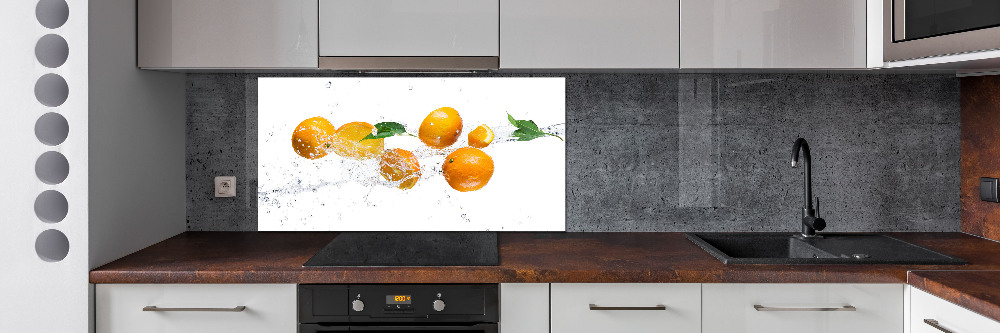 Kitchen splashback Oranges and water