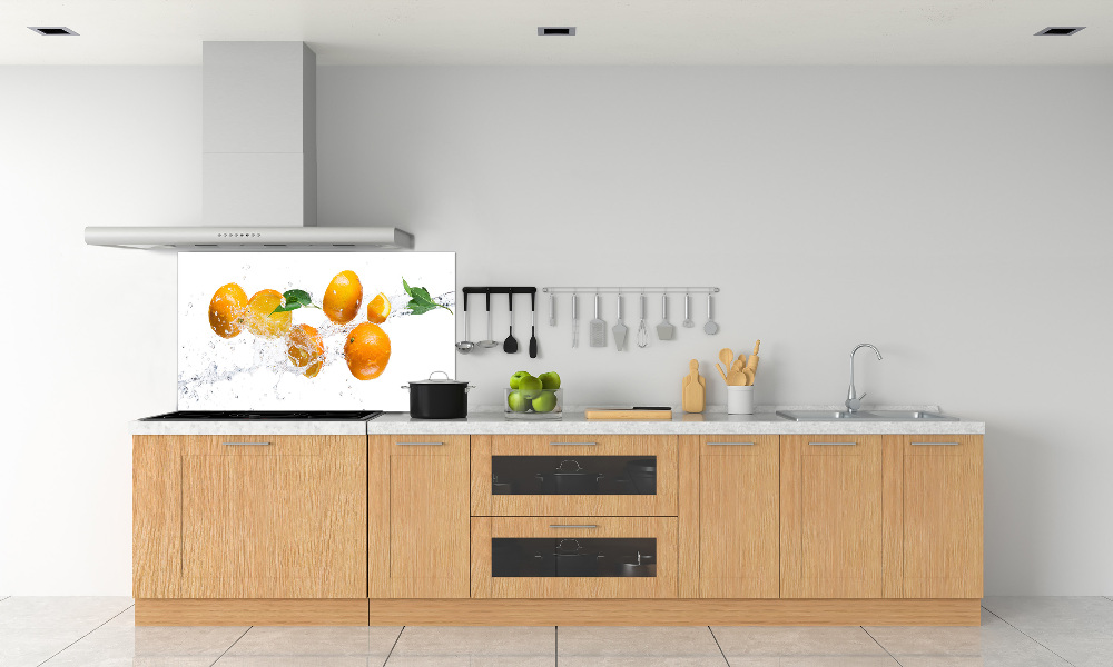 Kitchen splashback Oranges and water