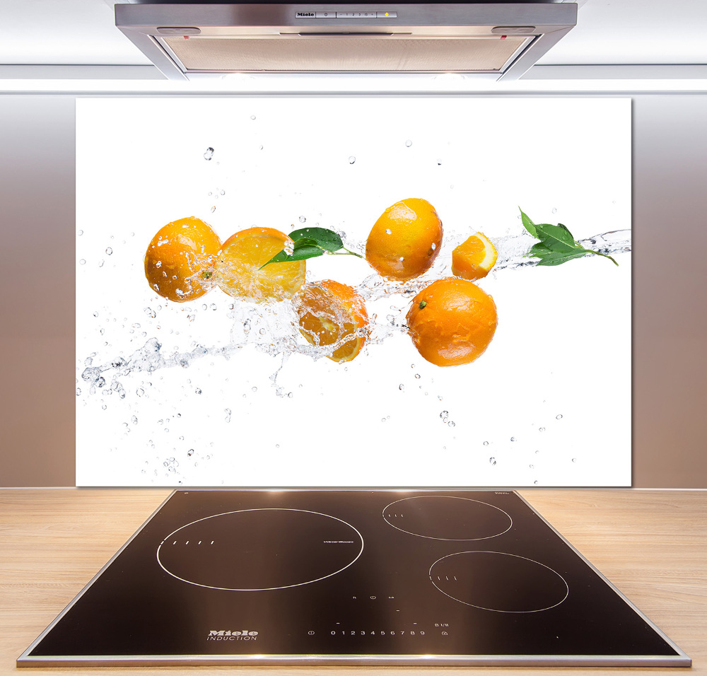 Kitchen splashback Oranges and water