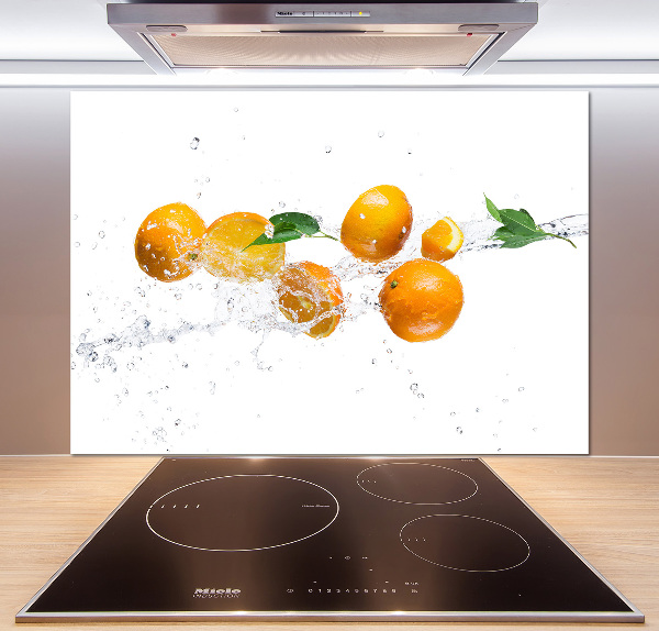 Kitchen splashback Oranges and water