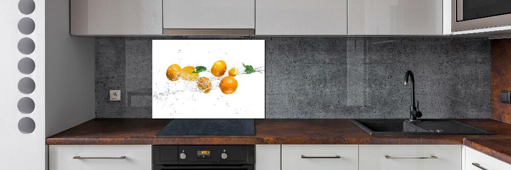 Kitchen splashback Oranges and water