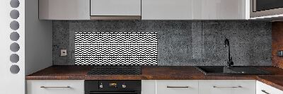 Kitchen splashback Zigzags